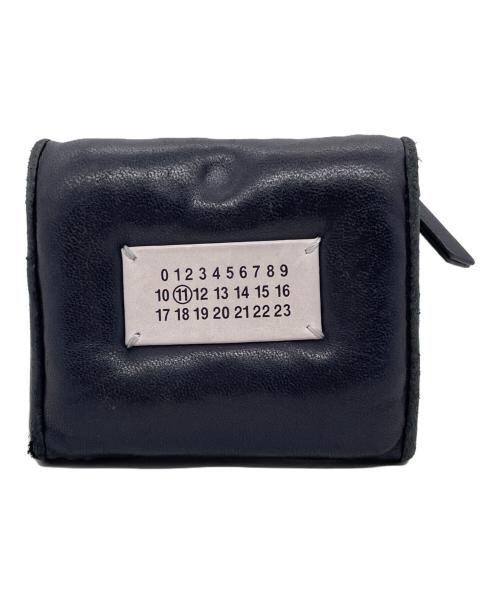 Maison Margiela（メゾンマルジェラ）Maison Margiela (メゾンマルジェラ) Maison Margiela メゾン マルジェラ  Glam Slam グラムスラム ラムレザー ジップウォレット 二つ折り財布 ブラック ブラックの古着・服飾アイテム