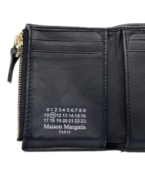 Maison Margiela（メゾンマルジェラ）Maison Margiela (メゾンマルジェラ) Maison Margiela メゾン マルジェラ  Glam Slam グラムスラム ラムレザー ジップウォレット 二つ折り財布 ブラック ブラックの古着・服飾アイテム