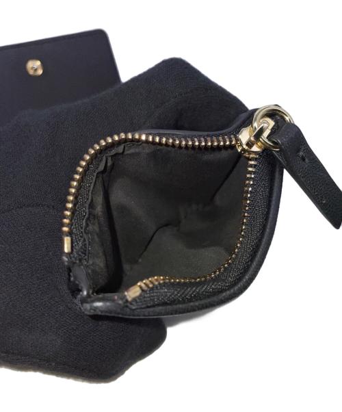 Maison Margiela（メゾンマルジェラ）Maison Margiela (メゾンマルジェラ) Maison Margiela メゾン マルジェラ  Glam Slam グラムスラム ラムレザー ジップウォレット 二つ折り財布 ブラック ブラックの古着・服飾アイテム
