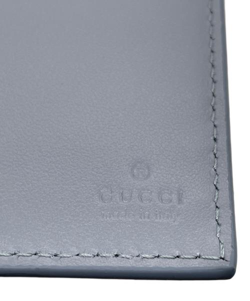 GUCCI（グッチ）GUCCI (グッチ) GUCCI グッチ CG パスポートケース インテリア ブルー ネイビー×ブルーの古着・服飾アイテム