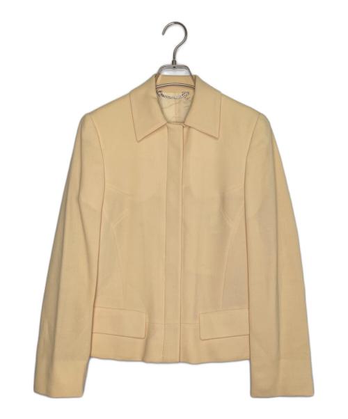 GUCCI（グッチ）GUCCI (グッチ) GUCCI グッチ 96年 トムフォード期 ZAMASPORT期 テーラードジャケット ジップアップ ショートジャケット  ベージュ サイズ:40の古着・服飾アイテム