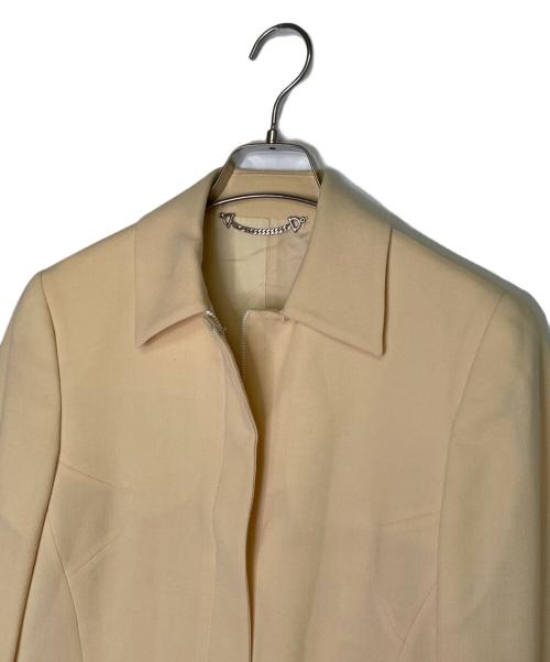 GUCCI（グッチ）GUCCI (グッチ) GUCCI グッチ 96年 トムフォード期 ZAMASPORT期 テーラードジャケット ジップアップ ショートジャケット  ベージュ サイズ:40の古着・服飾アイテム