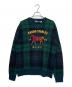 POLO RALPH LAUREN（ポロ・ラルフローレン）の古着「POLO RALPH LAUREN ポロ ラルフローレン ブラックウォッチ柄 エクステリアン刺繍 ポニー刺繍 プラッドフリース スウェット」｜グリーン