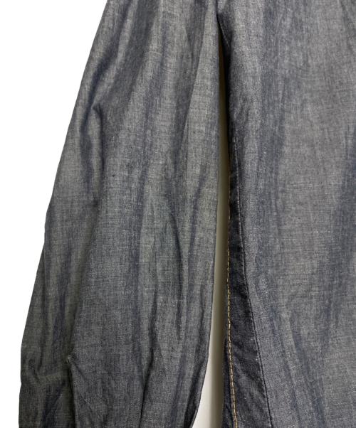 sacai（サカイ）sacai (サカイ) sacai サカイ 2012AW シャンブレー 切り替え 長袖シャツ ドローコードシャツブルゾン グレー サイズ:1の古着・服飾アイテム