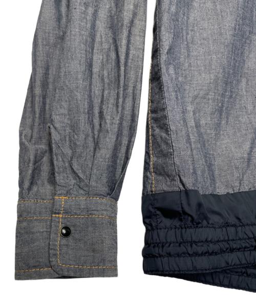 sacai（サカイ）sacai (サカイ) sacai サカイ 2012AW シャンブレー 切り替え 長袖シャツ ドローコードシャツブルゾン グレー サイズ:1の古着・服飾アイテム