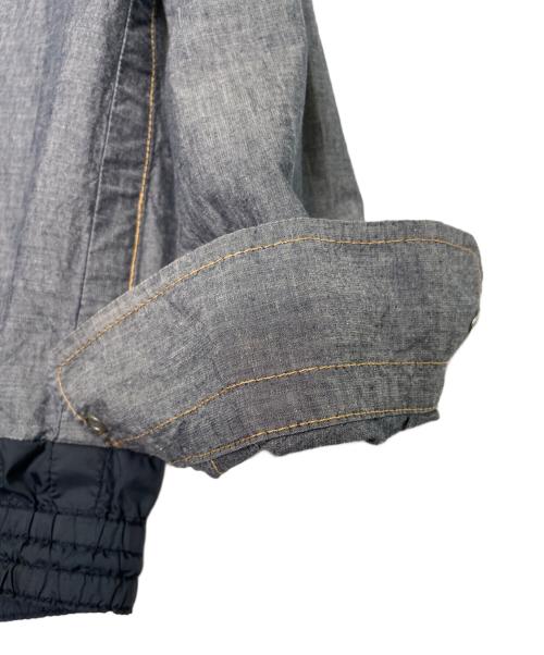 sacai（サカイ）sacai (サカイ) sacai サカイ 2012AW シャンブレー 切り替え 長袖シャツ ドローコードシャツブルゾン グレー サイズ:1の古着・服飾アイテム