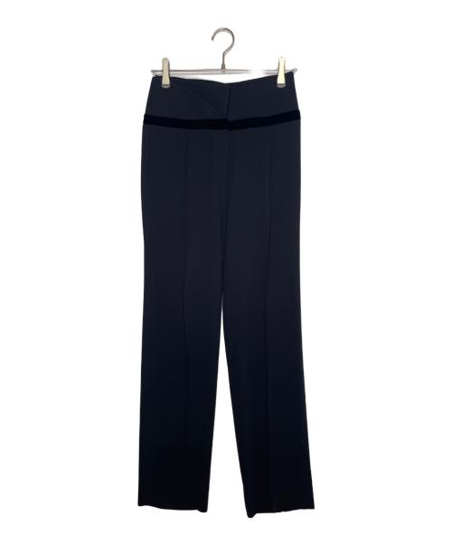 EMPORIO ARMANI（エンポリオ アルマーニ）EMPORIO ARMANI EMPORIO ARMANI エンポリオ アルマーニ 2009-10AW ベロア切り替え 3ボタン パンツスーツ セットアップ ブラック サイズ:TG. 36 / IT 36（日本サイズ7号・S相当）の古着・服飾アイテム