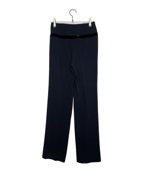 EMPORIO ARMANI（エンポリオ アルマーニ）EMPORIO ARMANI EMPORIO ARMANI エンポリオ アルマーニ 2009-10AW ベロア切り替え 3ボタン パンツスーツ セットアップ ブラック サイズ:TG. 36 / IT 36（日本サイズ7号・S相当）の古着・服飾アイテム