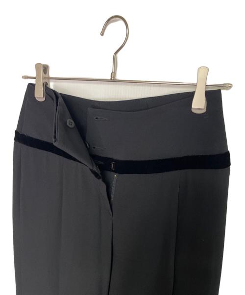EMPORIO ARMANI（エンポリオ アルマーニ）EMPORIO ARMANI EMPORIO ARMANI エンポリオ アルマーニ 2009-10AW ベロア切り替え 3ボタン パンツスーツ セットアップ ブラック サイズ:TG. 36 / IT 36（日本サイズ7号・S相当）の古着・服飾アイテム
