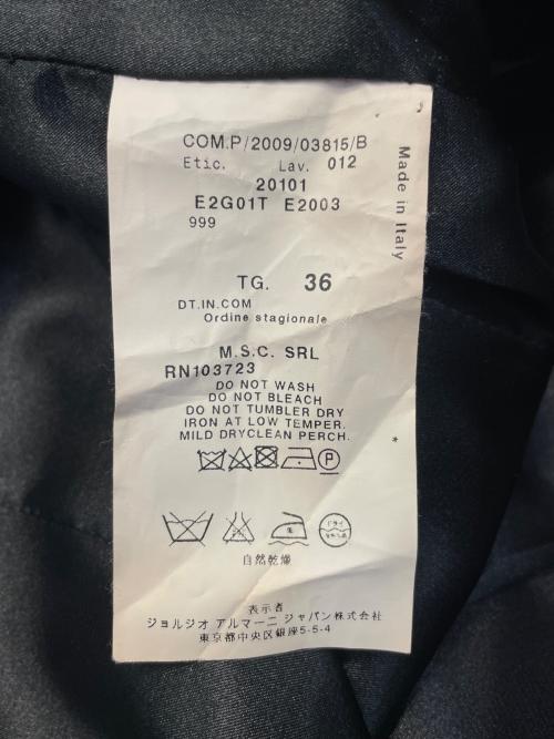 EMPORIO ARMANI（エンポリオ アルマーニ）EMPORIO ARMANI EMPORIO ARMANI エンポリオ アルマーニ 2009-10AW ベロア切り替え 3ボタン パンツスーツ セットアップ ブラック サイズ:TG. 36 / IT 36（日本サイズ7号・S相当）の古着・服飾アイテム
