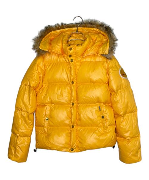 Carhartt WIP（カーハート ワーク イン プログレス）Carhartt WIP (カーハート ワーク イン プログレス) Carhartt WIP カーハート ダブリューアイピー SOFILETA生地 フードファー付き シャイニーダウン 光沢 ダウンジャケット イエロー イエロー サイズ:Mの古着・服飾アイテム