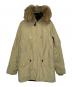 ALPHA INDUSTRIES（アルファインダストリーズ）の古着「ALPHA INDUSTRIES アルファ N-3B フライトジャケット 22093-016 ベージュ M」｜カーキ