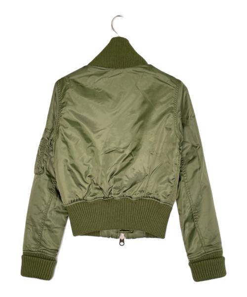 ALPHA INDUSTRIES（アルファインダストリーズ）ALPHA INDUSTRIES (アルファインダストリーズ) ALPHA INDUSTRIES アルファ インダストリーズ 00's MA-1 ショート丈 ロングリブ 22096-021 オリーブ サイズ:Sの古着・服飾アイテム