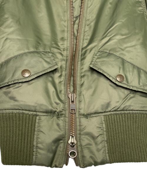 ALPHA INDUSTRIES（アルファインダストリーズ）ALPHA INDUSTRIES (アルファインダストリーズ) ALPHA INDUSTRIES アルファ インダストリーズ 00's MA-1 ショート丈 ロングリブ 22096-021 オリーブ サイズ:Sの古着・服飾アイテム