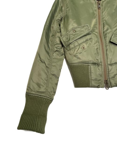 ALPHA INDUSTRIES（アルファインダストリーズ）ALPHA INDUSTRIES (アルファインダストリーズ) ALPHA INDUSTRIES アルファ インダストリーズ 00's MA-1 ショート丈 ロングリブ 22096-021 オリーブ サイズ:Sの古着・服飾アイテム