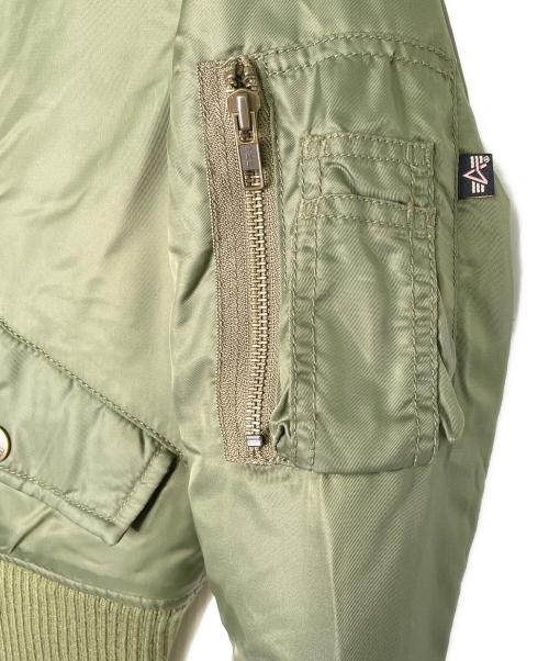 ALPHA INDUSTRIES（アルファインダストリーズ）ALPHA INDUSTRIES (アルファインダストリーズ) ALPHA INDUSTRIES アルファ インダストリーズ 00's MA-1 ショート丈 ロングリブ 22096-021 オリーブ サイズ:Sの古着・服飾アイテム