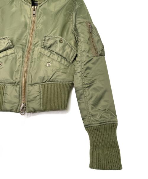 ALPHA INDUSTRIES（アルファインダストリーズ）ALPHA INDUSTRIES (アルファインダストリーズ) ALPHA INDUSTRIES アルファ インダストリーズ 00's MA-1 ショート丈 ロングリブ 22096-021 オリーブ サイズ:Sの古着・服飾アイテム