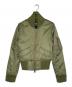 ALPHA INDUSTRIES（アルファインダストリーズ）の古着「ALPHA INDUSTRIES アルファ インダストリーズ 00's MA-1 ショート丈 ロングリブ 22096-021」｜オリーブ