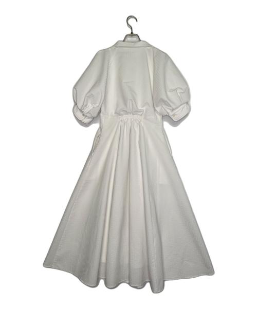 HER LIP TO（ハーリップトゥ）HER LIP TO (ハーリップトゥ) Her lip to ハーリップトゥ Vienna Volume Sleeve Shirt Dress ヴィエナ ボリュームスリーブ シャツドレス ワンピース ホワイト ホワイト サイズ:Sの古着・服飾アイテム