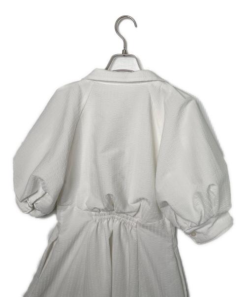 HER LIP TO（ハーリップトゥ）HER LIP TO (ハーリップトゥ) Her lip to ハーリップトゥ Vienna Volume Sleeve Shirt Dress ヴィエナ ボリュームスリーブ シャツドレス ワンピース ホワイト ホワイト サイズ:Sの古着・服飾アイテム