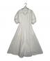 HER LIP TO（ハーリップトゥ）の古着「Her lip to ハーリップトゥ Vienna Volume Sleeve Shirt Dress ヴィエナ ボリュームスリーブ シャツドレス ワンピース ホワイト」｜ホワイト