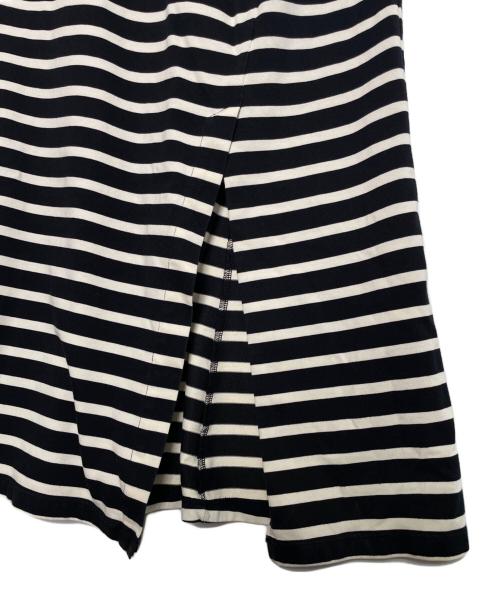 HER LIP TO（ハーリップトゥ）HER LIP TO (ハーリップトゥ) HER LIP TO ハーリップトゥ Tribeca Jersey Dress トライベッカ ジャージ ドレス ボーダー ノースリーブ マキシワンピース スリット入り ブラック×ホワイト サイズ:Sの古着・服飾アイテム