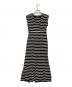 HER LIP TO (ハーリップトゥ) HER LIP TO ハーリップトゥ Tribeca Jersey Dress トライベッカ ジャージ ドレス ボーダー ノースリーブ マキシワンピース スリット入り ブラック×ホワイト サイズ:S：5000円