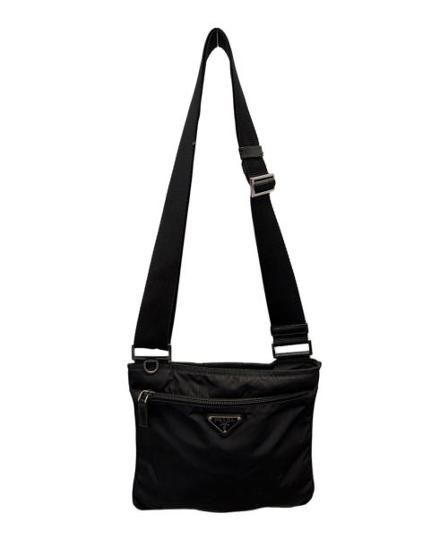 PRADA（プラダ）PRADA (プラダ) ナイロンショルダーバッグ ブラックの古着・服飾アイテム
