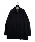 BURBERRY LONDONバーバリーロンドン）の古着「BURBERRY LONDON バーバリーロンドン ジップアップ ハーフコート スタンドカラー フィールドジャケット ライナーベスト付き」｜ブラック