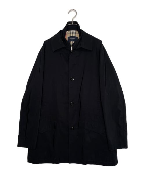 BURBERRY LONDON（バーバリーロンドン）BURBERRY LONDON (バーバリーロンドン) BURBERRY LONDON バーバリーロンドン ジップアップ ハーフコート スタンドカラー フィールドジャケット ライナーベスト付き ブラック サイズ:LLの古着・服飾アイテム