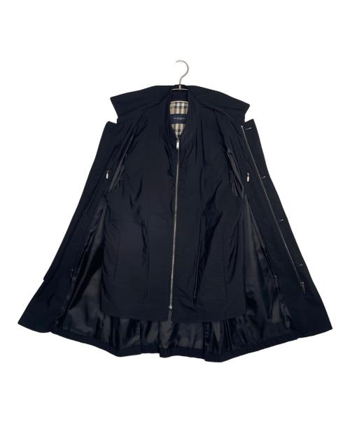 BURBERRY LONDON（バーバリーロンドン）BURBERRY LONDON (バーバリーロンドン) BURBERRY LONDON バーバリーロンドン ジップアップ ハーフコート スタンドカラー フィールドジャケット ライナーベスト付き ブラック サイズ:LLの古着・服飾アイテム