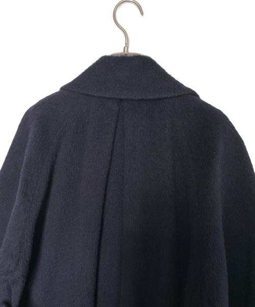 LANVIN en Bleu（ランバンオンブルー）LANVIN en Bleu (ランバンオンブルー) LANVIN en Bleu ランバンオンブルー モヘヤ混 ダブル ロングコート チェスターコート ネイビー サイズ:38の古着・服飾アイテム