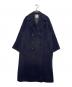 LANVIN en Bleu（ランバンオンブルー）の古着「LANVIN en Bleu ランバンオンブルー モヘヤ混 ダブル ロングコート チェスターコート」｜ネイビー