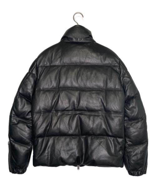 AMPHIBIAN（アンフィビアン）AMPHIBIAN (アンフィビアン) AMPHIBIAN アンフィビアン オールラムレザー ダウンジャケット ブラック ブラック サイズ:Lの古着・服飾アイテム