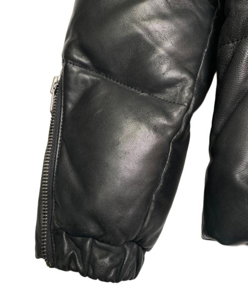 AMPHIBIAN（アンフィビアン）AMPHIBIAN (アンフィビアン) AMPHIBIAN アンフィビアン オールラムレザー ダウンジャケット ブラック ブラック サイズ:Lの古着・服飾アイテム
