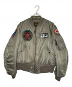 AVIREXアヴィレックス）の古着「AVIREX アヴィレックス アメリカ製 レプリカ RED DRAGON L-2B フライトジャケット ボンバージャケット 」｜オリーブ