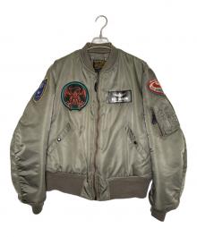 AVIREX（アヴィレックス）の古着「AVIREX アヴィレックス アメリカ製 レプリカ RED DRAGON L-2B フライトジャケット ボンバージャケット 」｜オリーブ