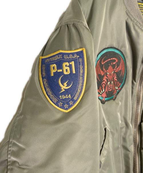 AVIREX（アヴィレックス）AVIREX (アヴィレックス) AVIREX アヴィレックス アメリカ製 レプリカ RED DRAGON L-2B フライトジャケット ボンバージャケット  オリーブ サイズ:Lの古着・服飾アイテム