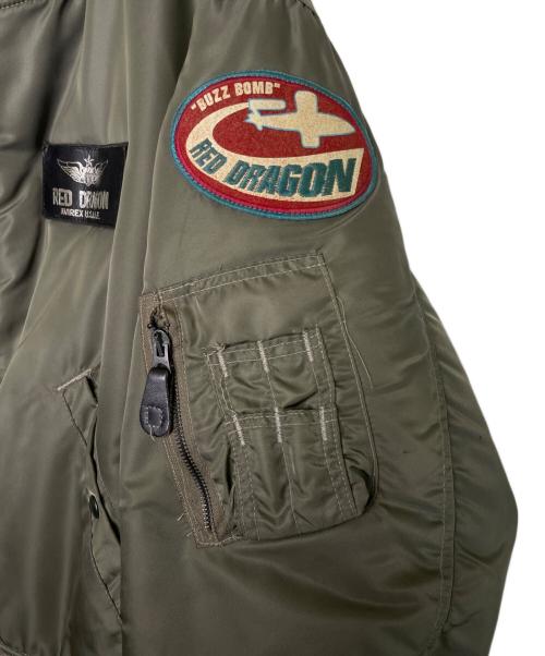 AVIREX（アヴィレックス）AVIREX (アヴィレックス) AVIREX アヴィレックス アメリカ製 レプリカ RED DRAGON L-2B フライトジャケット ボンバージャケット  オリーブ サイズ:Lの古着・服飾アイテム