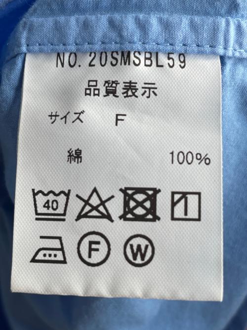 THE SHINZONE（ザ シンゾーン）THE SHINZONE (ザ シンゾーン) THE SHINZONE ザ シンゾーン WINDY SHIRT ウィンディシャツ 長袖シャツ ブルー ブルー サイズ:Fの古着・服飾アイテム