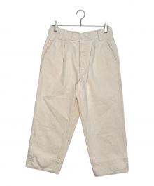 MHL（マーガレットハウエル）の古着「MHL. MARGARET HOWELL マーガレットハウエル コットンドリル チノパンツ アイボリー」｜アイボリー