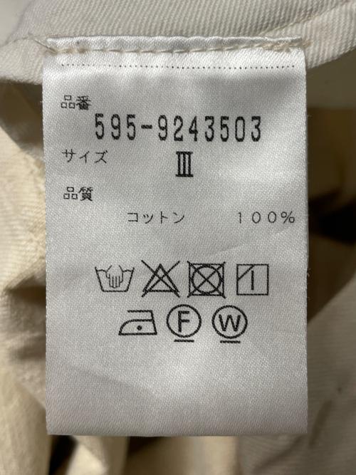 MHL（マーガレットハウエル）MHL (マーガレットハウエル) MHL. MARGARET HOWELL マーガレットハウエル コットンドリル チノパンツ アイボリー アイボリー サイズ:3の古着・服飾アイテム