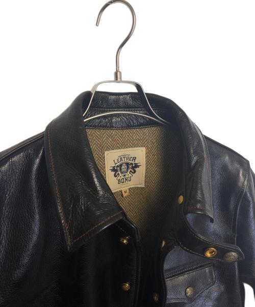 LEATHER BOMU（レザーボム）LEATHER BOMU (レザーボム) レザージャケット ブラック サイズ:Mの古着・服飾アイテム