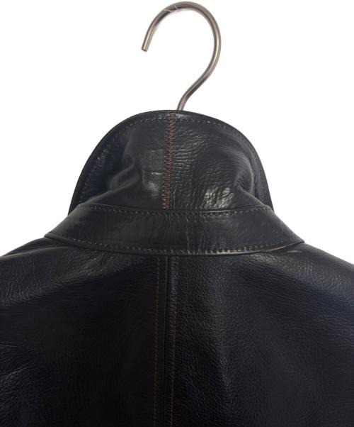 LEATHER BOMU（レザーボム）LEATHER BOMU (レザーボム) レザージャケット ブラック サイズ:Mの古着・服飾アイテム