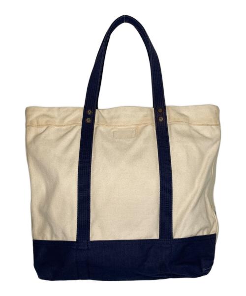 POLO RALPH LAUREN（ポロ・ラルフローレン）POLO RALPH LAUREN (ポロ・ラルフローレン) POLO RALPH LAUREN ポロ ラルフローレン ビッグポニー ナンバリング 3 キャンバス トートバッグ ベージュの古着・服飾アイテム