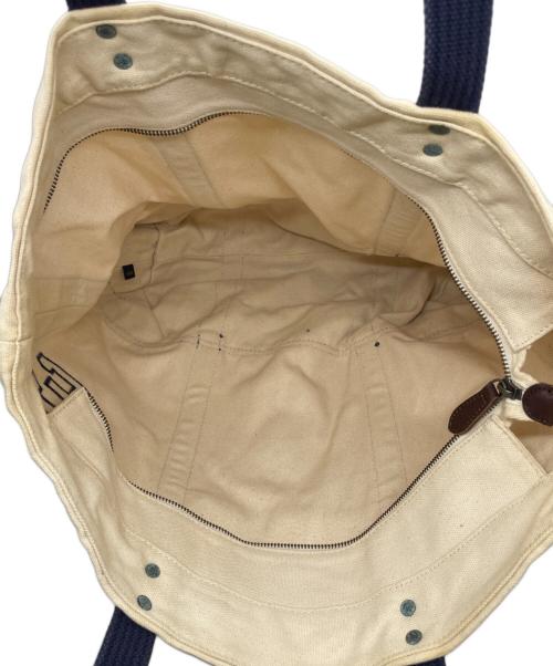 POLO RALPH LAUREN（ポロ・ラルフローレン）POLO RALPH LAUREN (ポロ・ラルフローレン) POLO RALPH LAUREN ポロ ラルフローレン ビッグポニー ナンバリング 3 キャンバス トートバッグ ベージュの古着・服飾アイテム