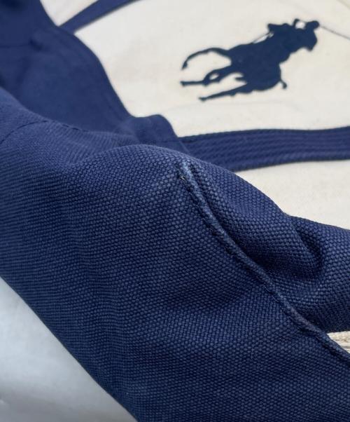 POLO RALPH LAUREN（ポロ・ラルフローレン）POLO RALPH LAUREN (ポロ・ラルフローレン) POLO RALPH LAUREN ポロ ラルフローレン ビッグポニー ナンバリング 3 キャンバス トートバッグ ベージュの古着・服飾アイテム