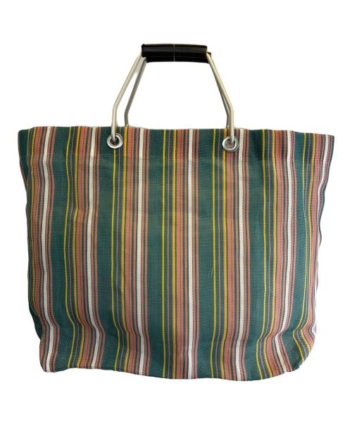 MARNI（マルニ）MARNI (マルニ) フラワーカフェトートバッグ ピンク×ネイビーの古着・服飾アイテム