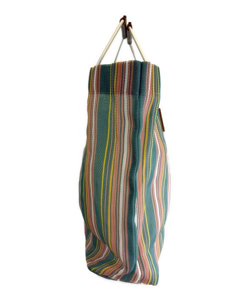 MARNI（マルニ）MARNI (マルニ) フラワーカフェトートバッグ ピンク×ネイビーの古着・服飾アイテム