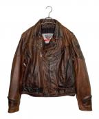 hein gerickeハインゲリック）の古着「FIRSTGEAR By Hein Gericke ハインゲリッケ 90's "The Chief" ダブルライダース レザージャケット」｜ブラウン